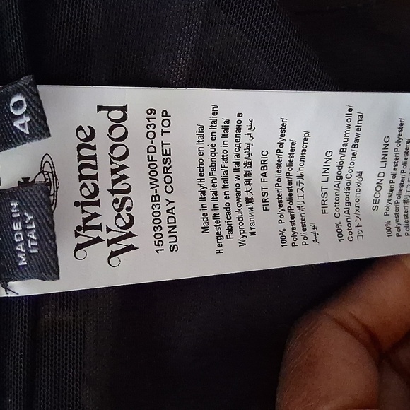 Vivienne Westwood Sunday of the Shoulder Top Size XS NWOT - Picture 6 of 13